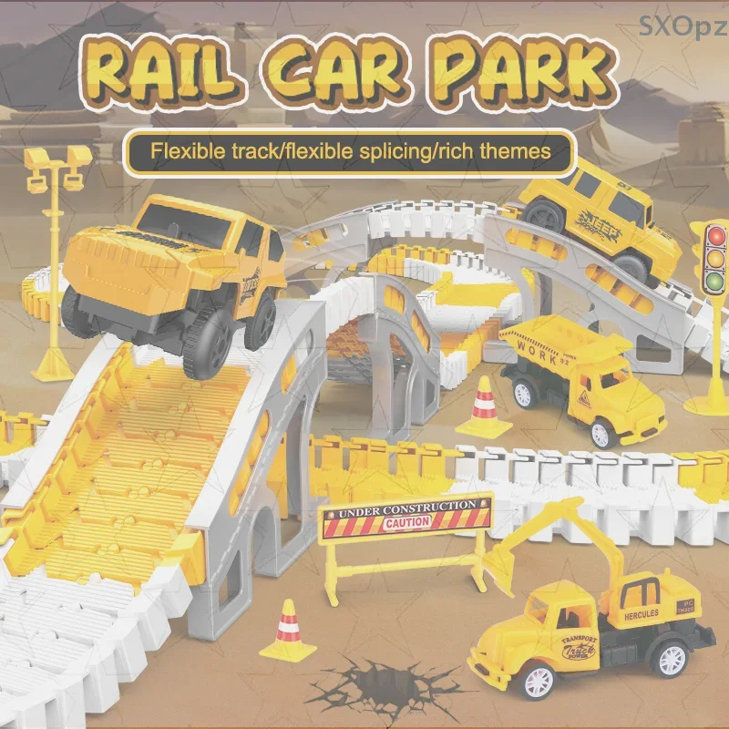 

135-141 шт., детский электрический трек, игрушечный автомобиль, инженерный автомобиль, детские развивающие игрушки, трековый автомобиль, поезд, игрушки для детей, подарок на день рождения