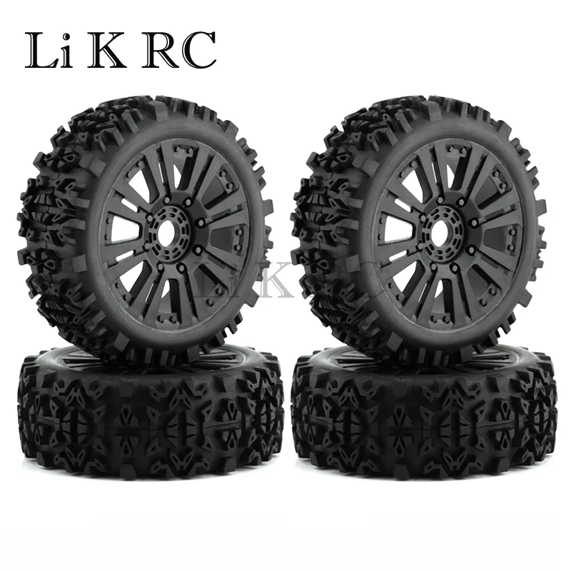 

4PCS 1/8 Off-road Car Buggy Wheels Tires 120mm Rubber Rocks Tyres for Redcat Team Losi VRX HPI Kyosho HSP Carson