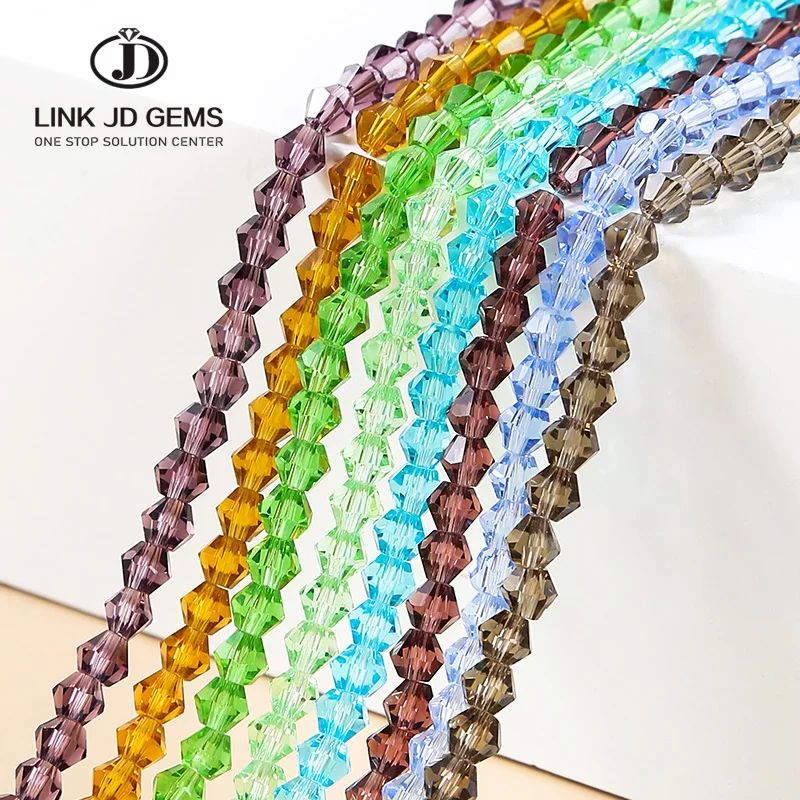 4mm 850-950pcs Colors Crystal Bicone Beads Glass Pointed Loose Beads for DIY Jewelry Making Glass Handmade Beads Wholesale
