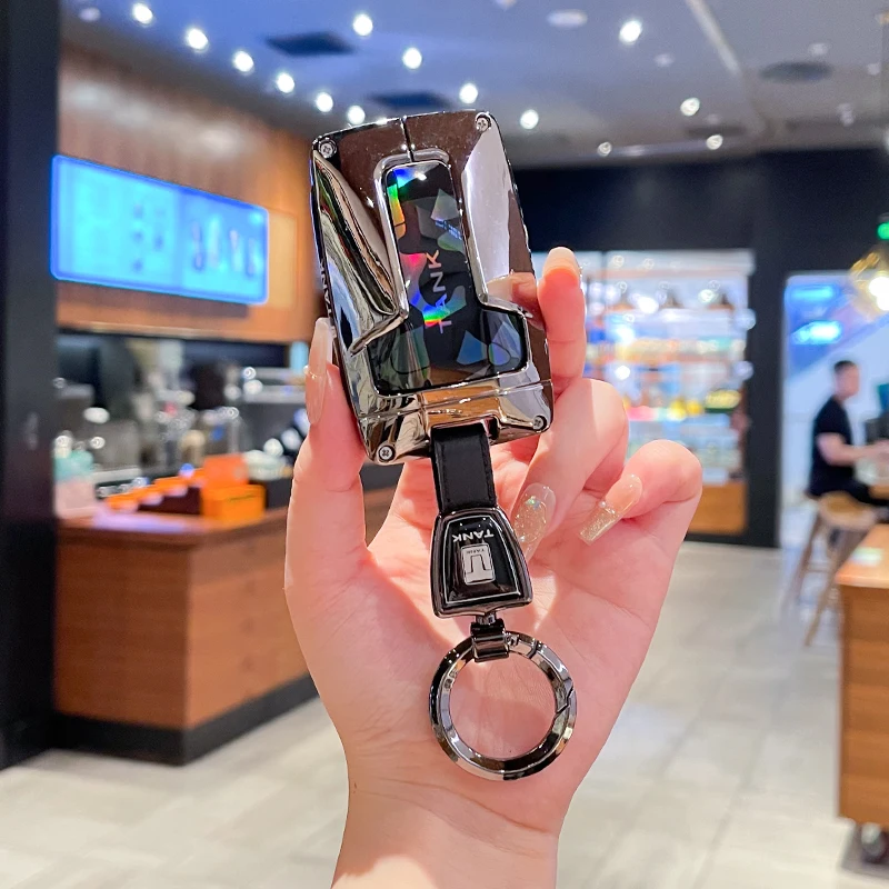 

Car Zinc Alloy TPU Colorful Key Case Cover Holder Chain For Great Wall GWM WEY TANK 300 500 Tank300 Protective Accessories