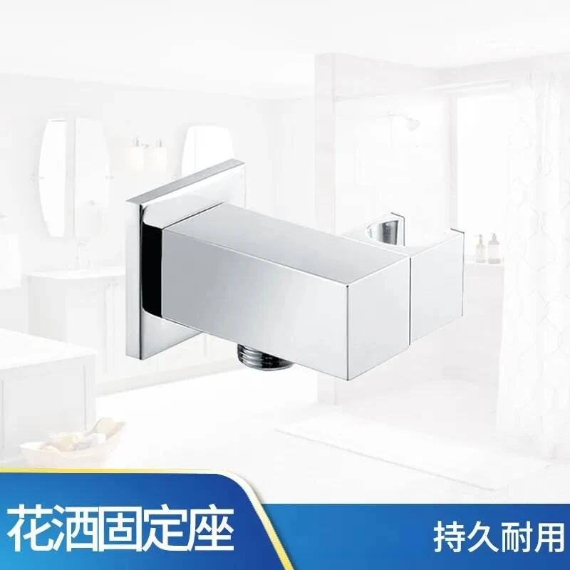 クロームシャワーホルダー壁掛けシャワーヘッドホルダー360-°-調節可能なハンドヘルド浴室シャワーヘッドブラケット蛇口アクセサリー