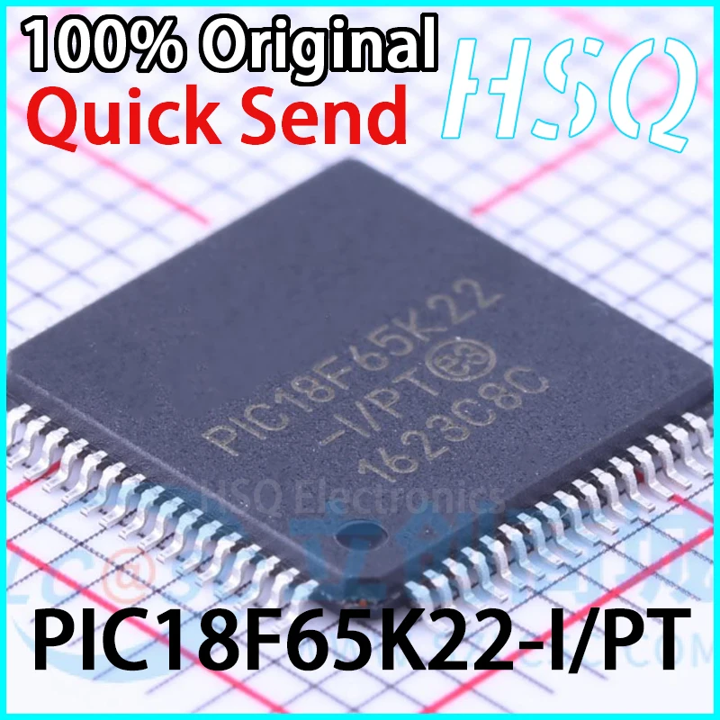 

1PCS PIC18F65K22-I/PT Package TQFP-64 8-bit Microcontroller MCU Chip Brand New Original