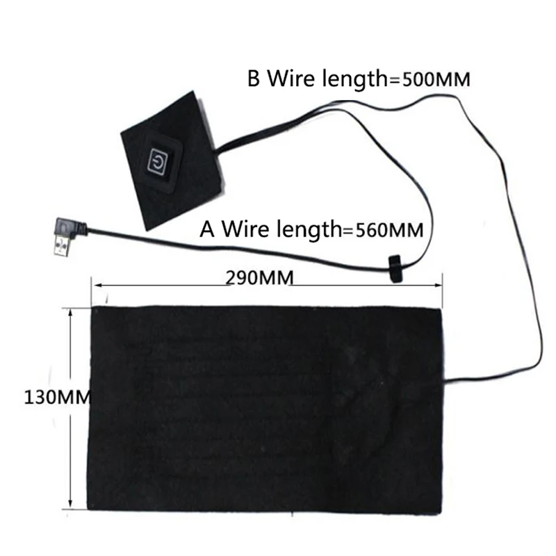 แผ่นทำความร้อนผ้าไฟฟ้า1ชิ้น, เบาะทำความร้อน5V 2A USB แผ่นรองเอวให้ความอบอุ่นสัตว์เลี้ยง3โหมดปรับอุณหภูมิฤดูหนาว