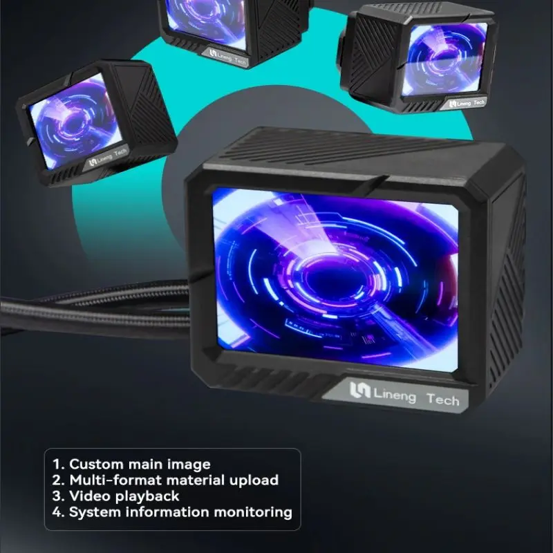 Argb Fan Pc Case Cooling Led Lights Fan Liquid Cpu Fan Black 360mm Aio Wate Cpu Cooler for Cpu