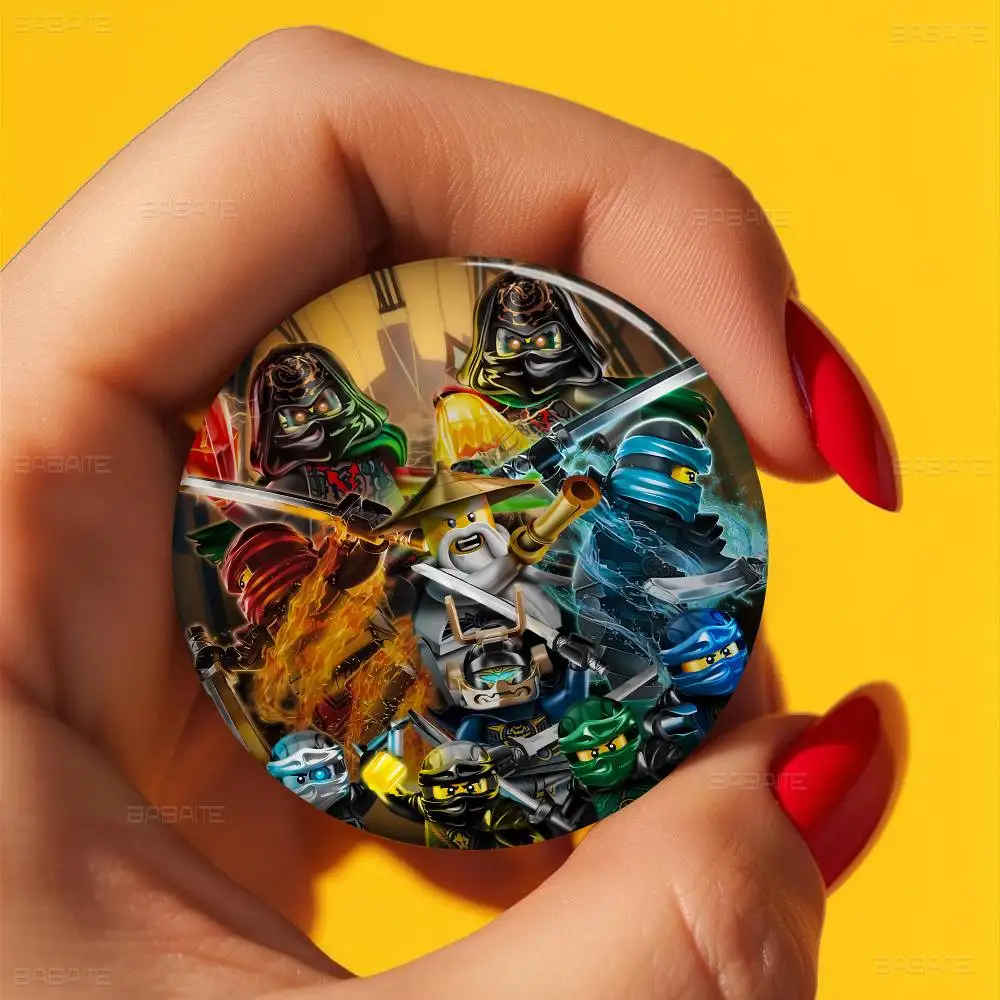 L-Lego N-Ninjago Zane New Brooches Soft Button Pin Funny Silly