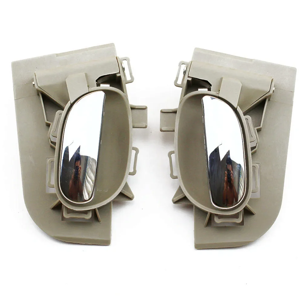 

Pair Chrome Beige Inside Interior Door Handle left Right for PEUGEOT 206 207 206cc Citroen C2