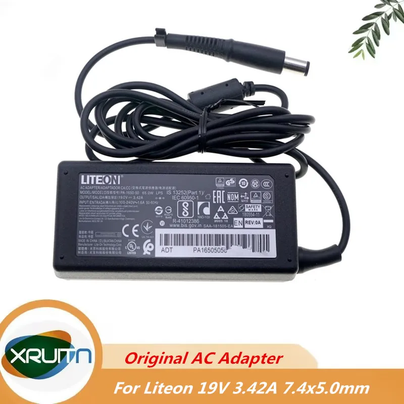 Original Liteon PA-1650-50 65W 19V 3.42A 7.4*5.0mm AC Adapter Charger Power Supply HKA06519034-6J