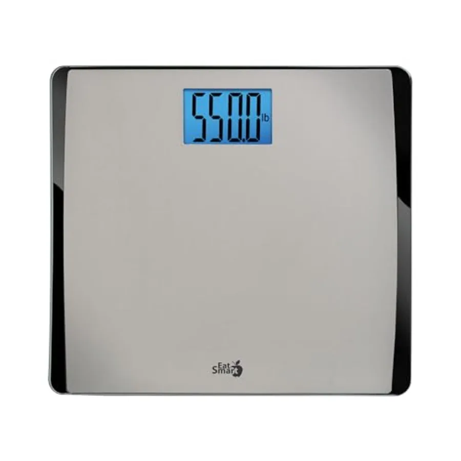 

Precision 550 Pound Extra-High Capacity Digital Bathroom Scale, Extra-Wide Platform, Stainless Steel Body Weight Scale with Step