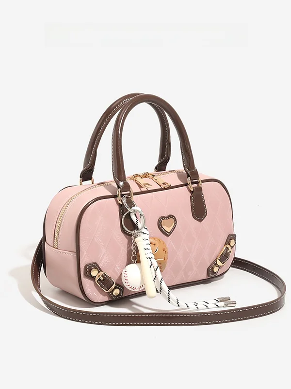 

CharlieKitty Handbag 2026 New Style Casual Simple Style Women's Bag Single Shoulder Crossbody Bag Pure Color Pattern