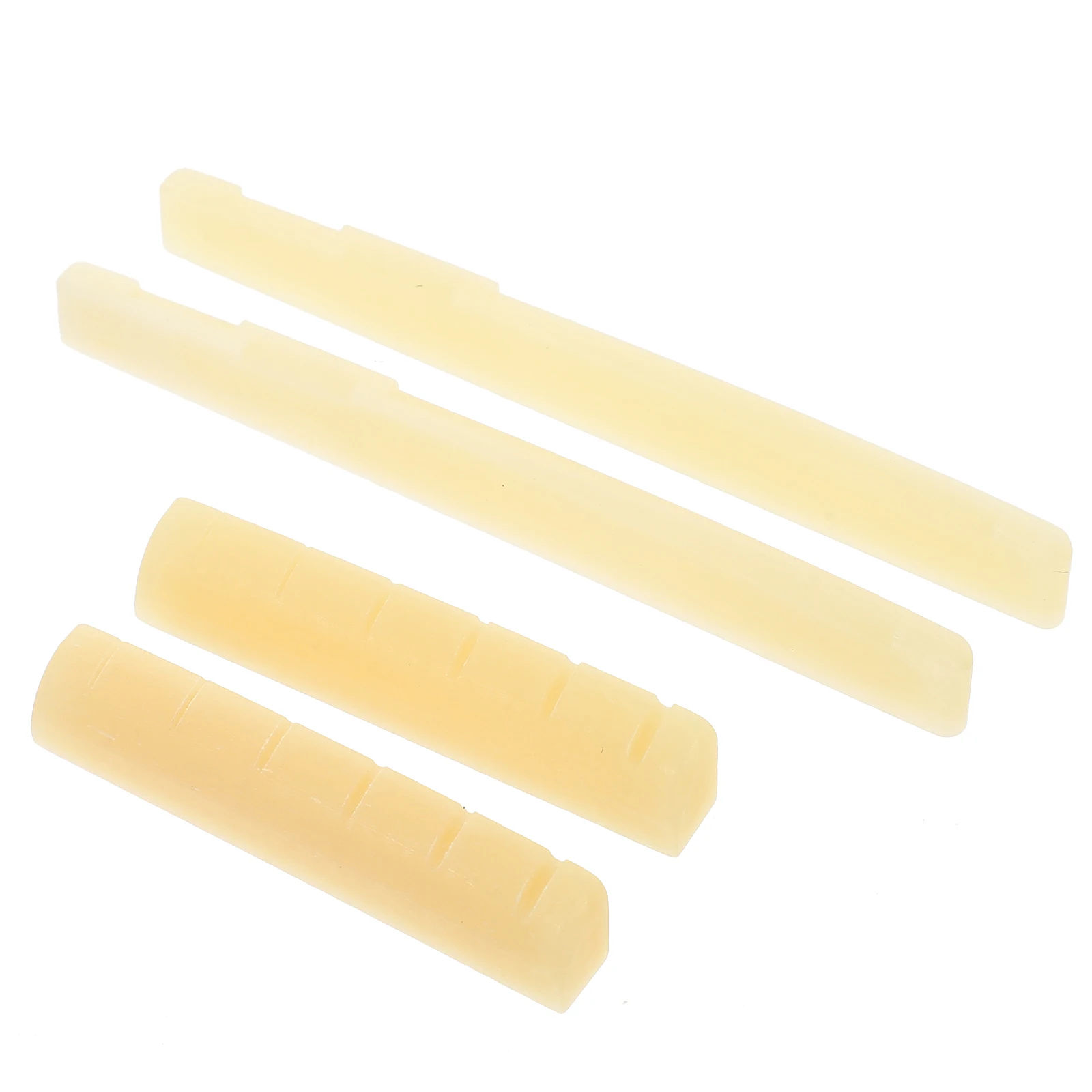 

2Sets Folk Guitar Bridge Saddle Nut Bone Replacement Durable Accessories for Acoustic Guitar Playing Improvement