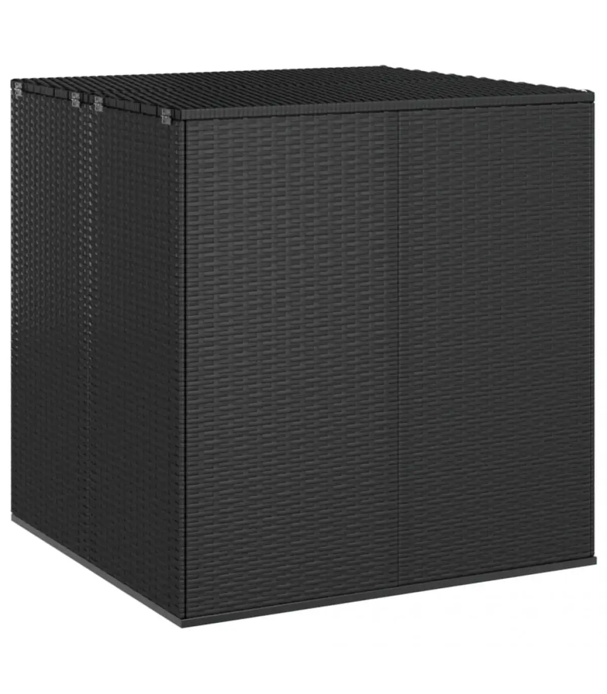 Outdoor storage boxes garden cushion trunk rattan PE black 100x97,5x104 cm