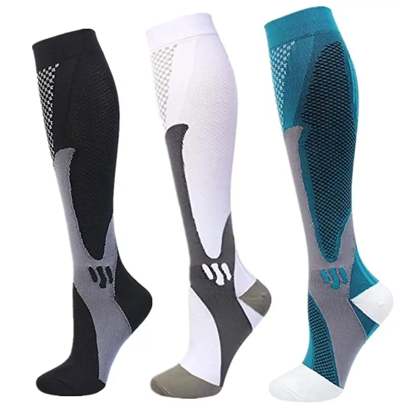 1/3 Paar Kompressionssocken Sportsocken Medizinische Pflegestrümpfe Verhindern Krampfadern Socken Schwangerschaft Stillen Sportlich Fußball – Detail 24