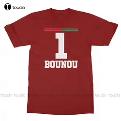 モロッコ #1 yassine bounouボノ世界のサッカーファン大人と青少年tシャツメンズカジュアルシャツクリエイティブおかしいティーXs-5Xl