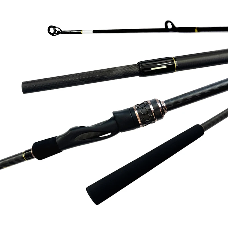 Newbility Toray carbon spinning fishing rod MH ACTION 2.4m 2.7m 2 sections American Tackle guides fishing rod