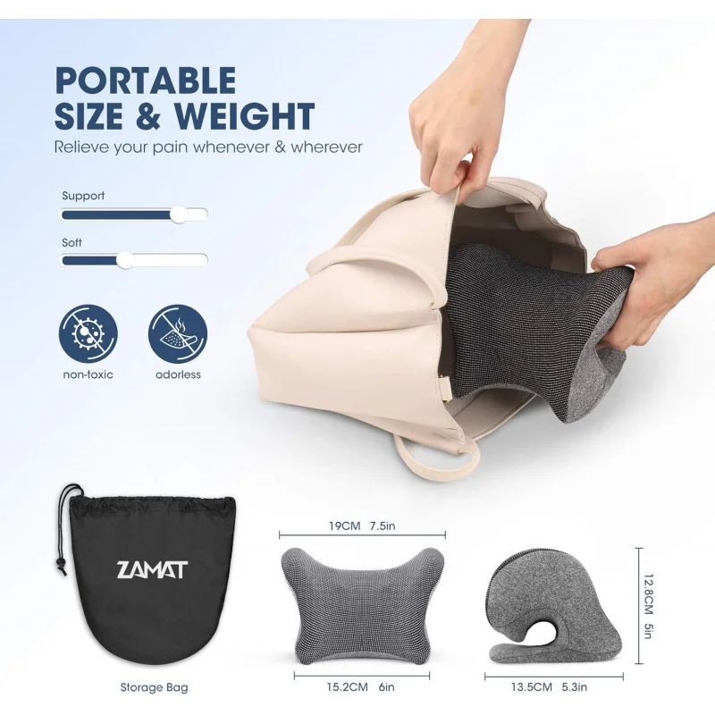 Neck Shoulder Stretcher with Magnetic Therapy Pillowcase Cervical Traction Device Chiropractic Pillows for Pain Relief Relieve
