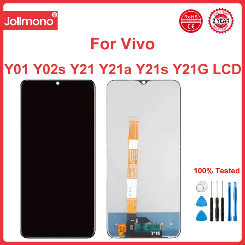 Y16 Screen For VIVO Y21 Y21a Y21G LCD Display Touch Screen Digitizer For VIVO Y21s LCD For VIVO Y02s Display