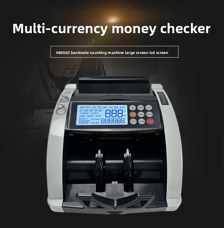 

Foreign Currency Point Counter Calculator Function UVMG with IR Detection US, Europe and The UK Multi-currency Counter 4800D2