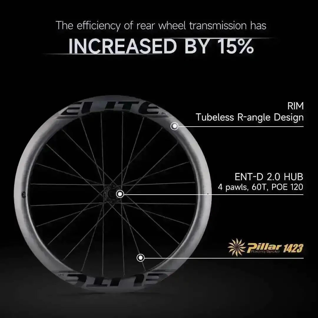 Elitewheels-ディスクブレーキ付きロードバイクホイールセット,ENT 2.0