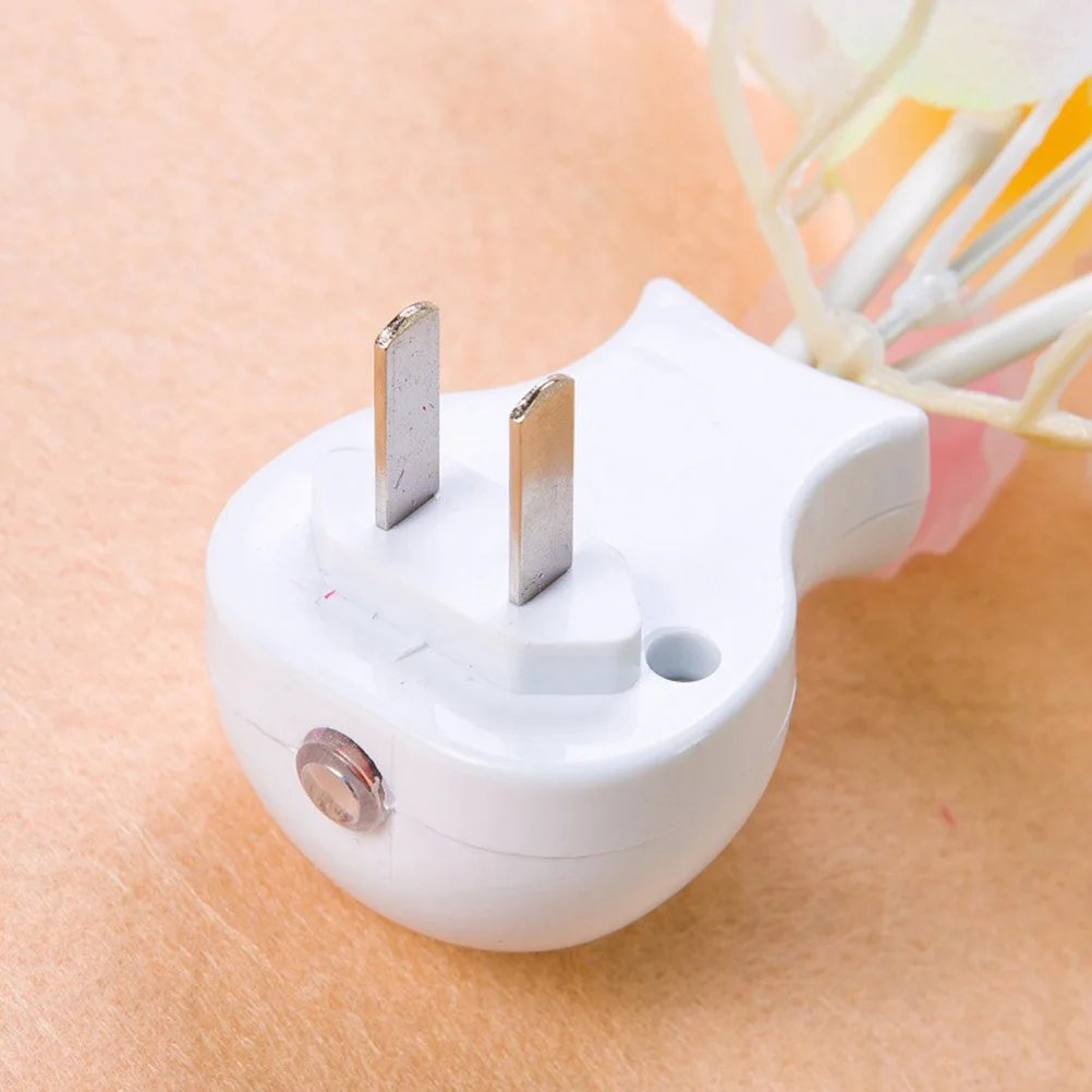 Tulip Flower Led Night Light Plug-In Sensor 7-Color Saving Eye Protection Wall Mounted Small Night Lamp For