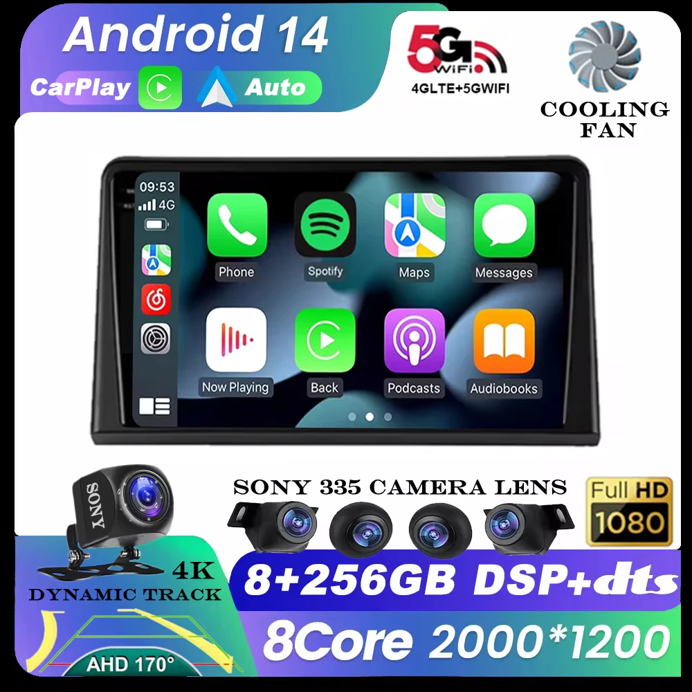 

Android 14 For Renault Express 2021 Car Radio Video Multimedia Player Auto GPS Navigation Audio Autoradio Carplay 360 Camera RDS