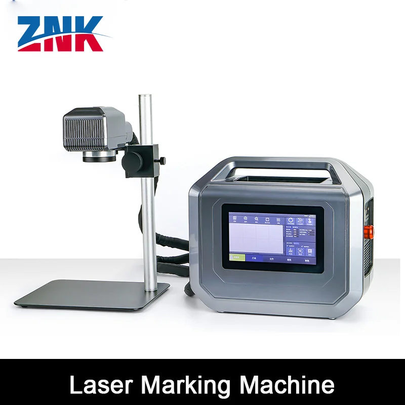 ZNK Portable 20W Mini Fiber Laser Marking Machine - Handheld Laser Engraver for Metal Parts & Industrial Equipment