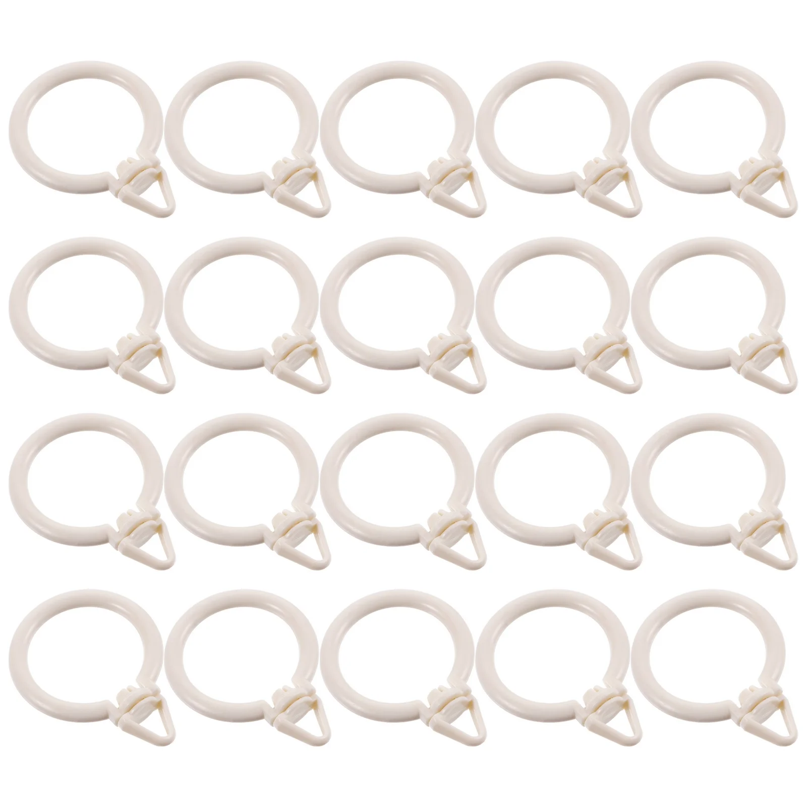 

48Pcs Plastic Curtain Rings Round Ring for Curtains Rods No Burrs Glide Smoothly Roman Ring Hanging Curtain Hanger Bedroom