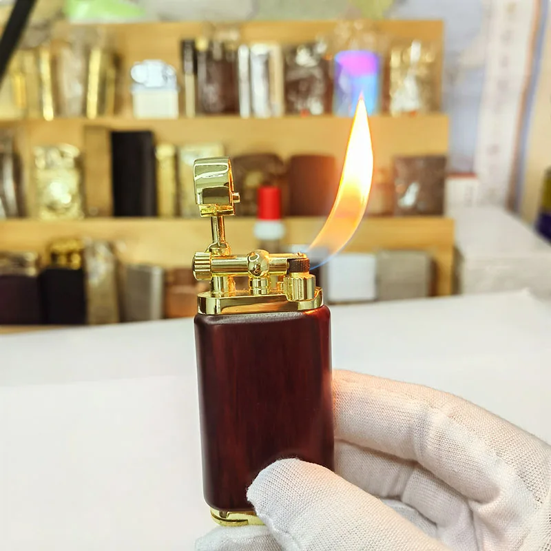 

Spunk new oblique fire grinding wheel pipe machine metal sandalwood inflator creative lighter for friends
