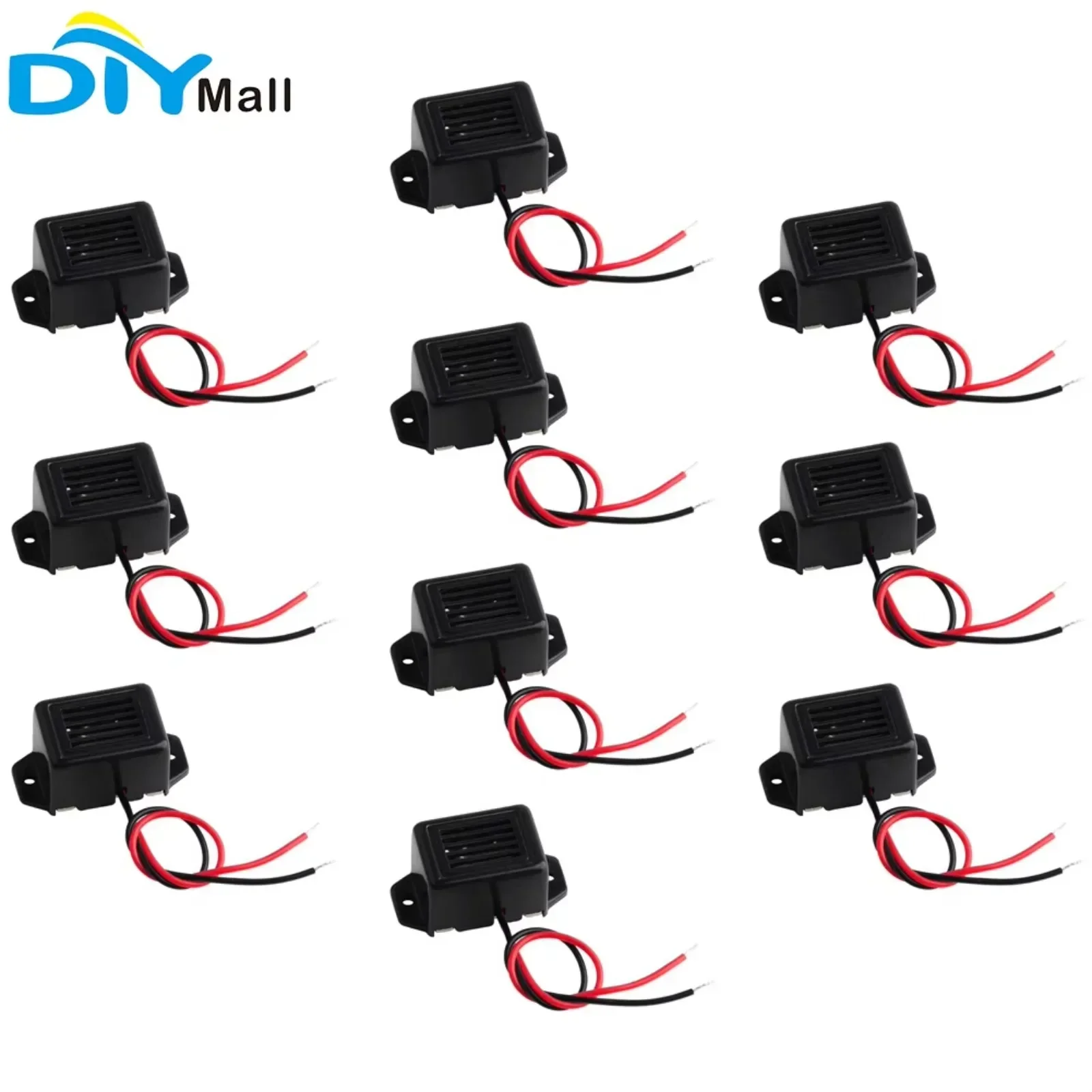 10Pcs DC 12V Mini Mechanical Buzzer Alarm Loud 85dB Electronic Constant Tone for DIY Projects
