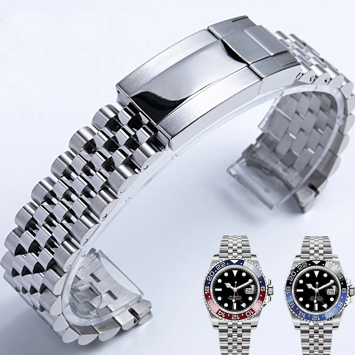 904L Stainless Steel Jubilee Bracelet Folding Oysterclasp Strap for Rolex Oyster Perpetual Dayjust 41mm /36mm