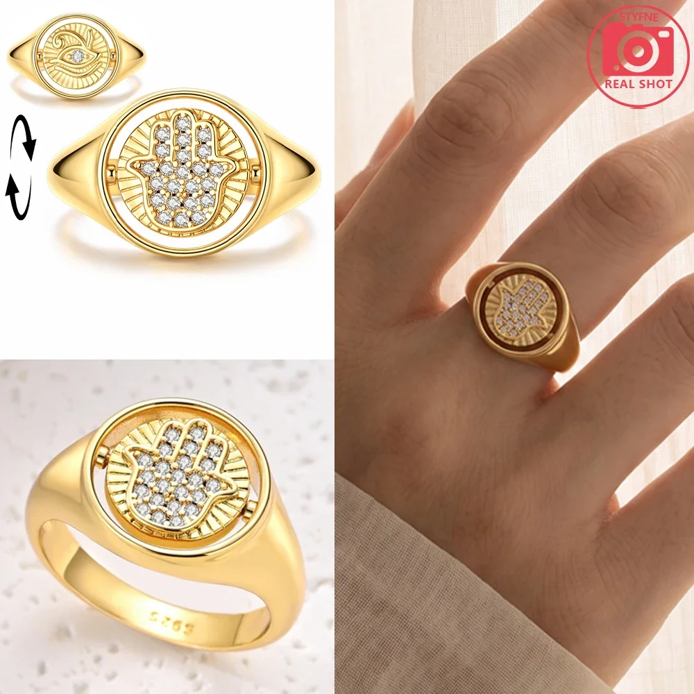 Colorful Gem Stack Ring Inlaid Shiny Crystal Silver Ring Women Jewelry Valentine's Fine Gift Vintage Carved Crystal Rings
