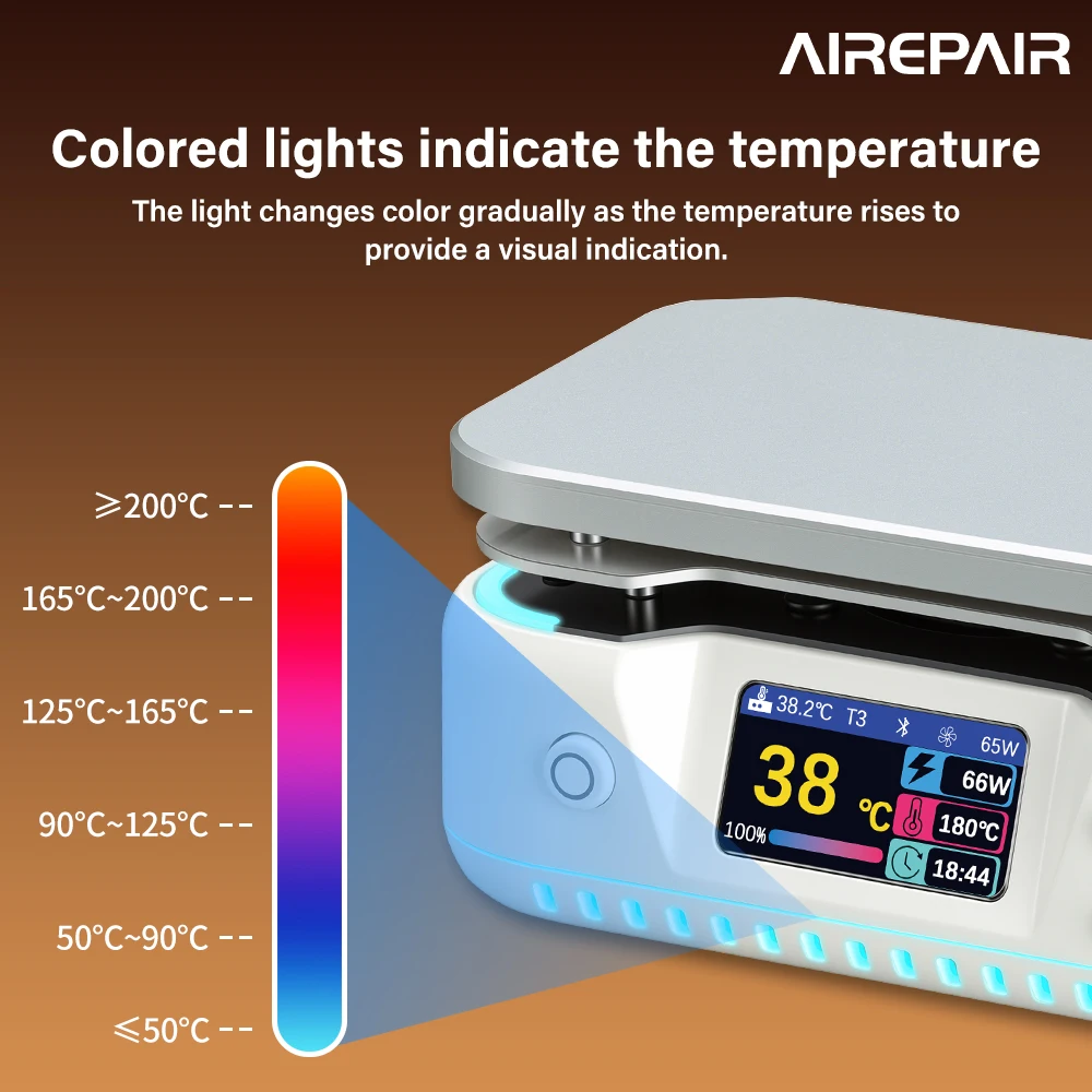 MHP200 LCD Color Screen Smart Temperature Heating Station Adjustable Constant Temperature Heating Preheat Station Repair Tools