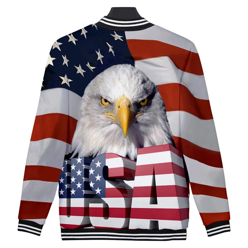 American Flag Eagle 3D printed jacket men women coat streetwear sweatshirt Portugal Argentina Canada Brazil Flag hoodies clothes