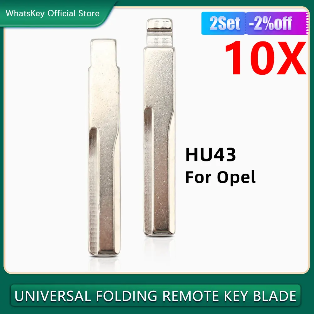 

10Pcs/Lot Original Metal Uncut Key Blade for Opel Astra Zafira Frontera Omega Vectra HU43 Car Key Blade