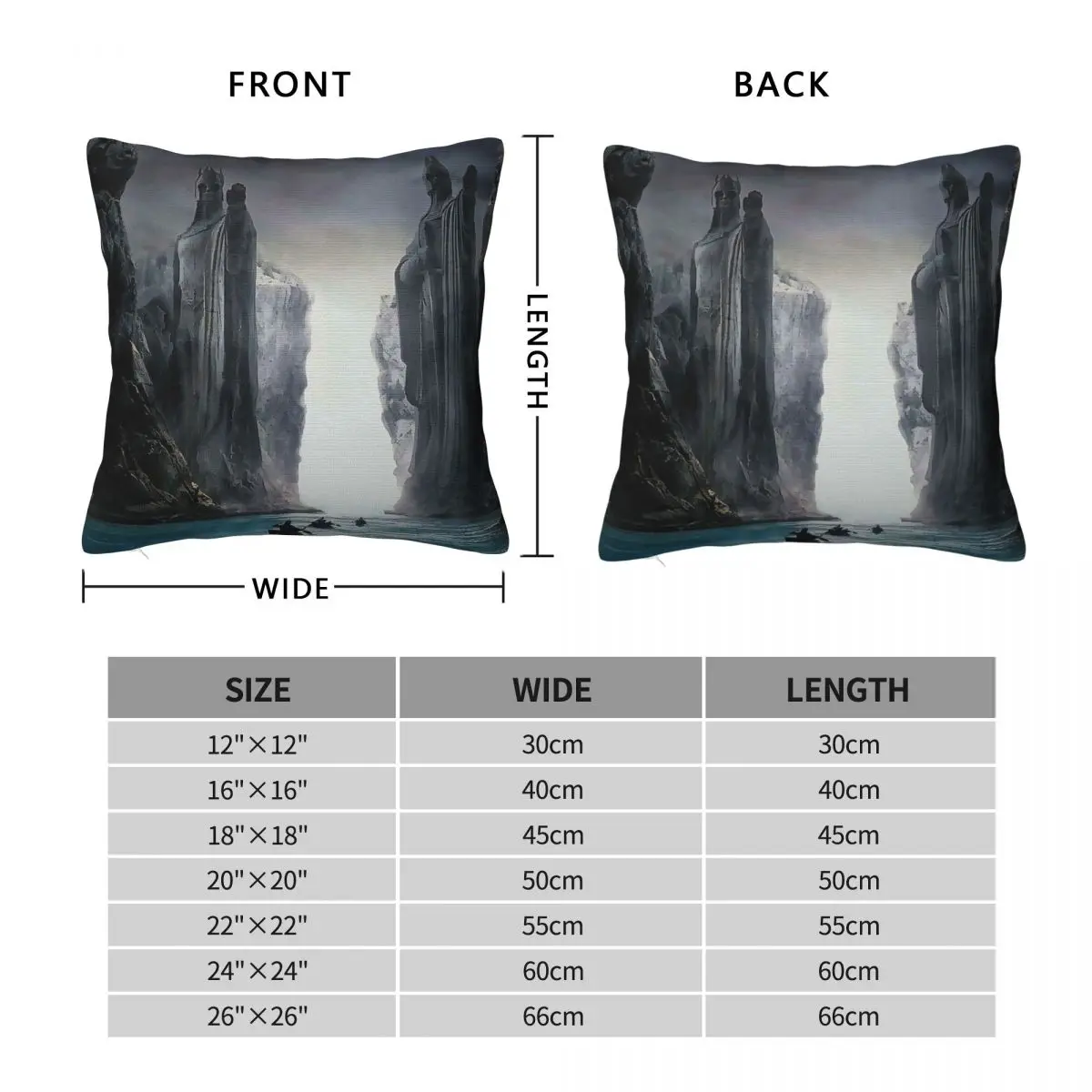 Between High Cliff Square Pillowcase Polyester Linen Velvet Printed Zip Decor Throw Pillow Case Sofa Cushion Cover