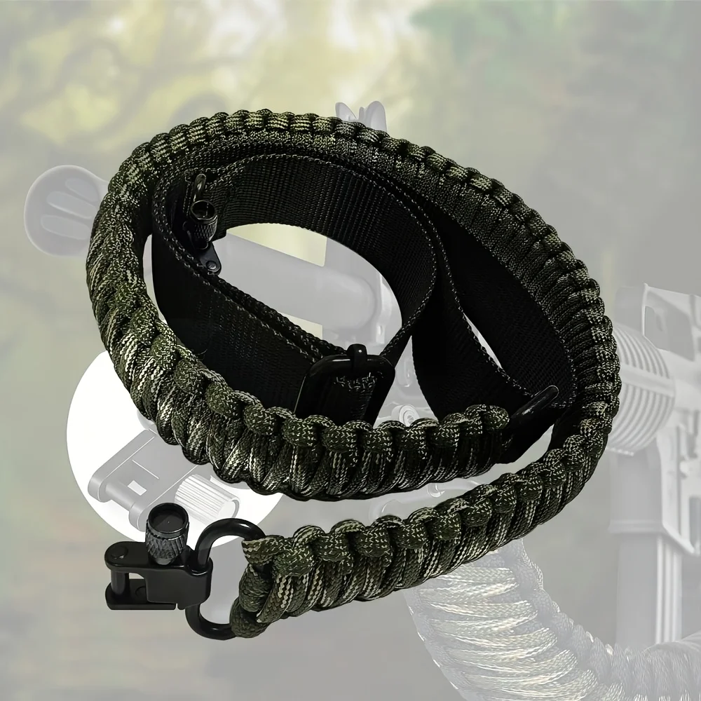 Two Point Paracord Rifle Sling Equipped For Hunting Shooting Hiking Camping Various Outdoor Sports Portable Outdoor Accessory