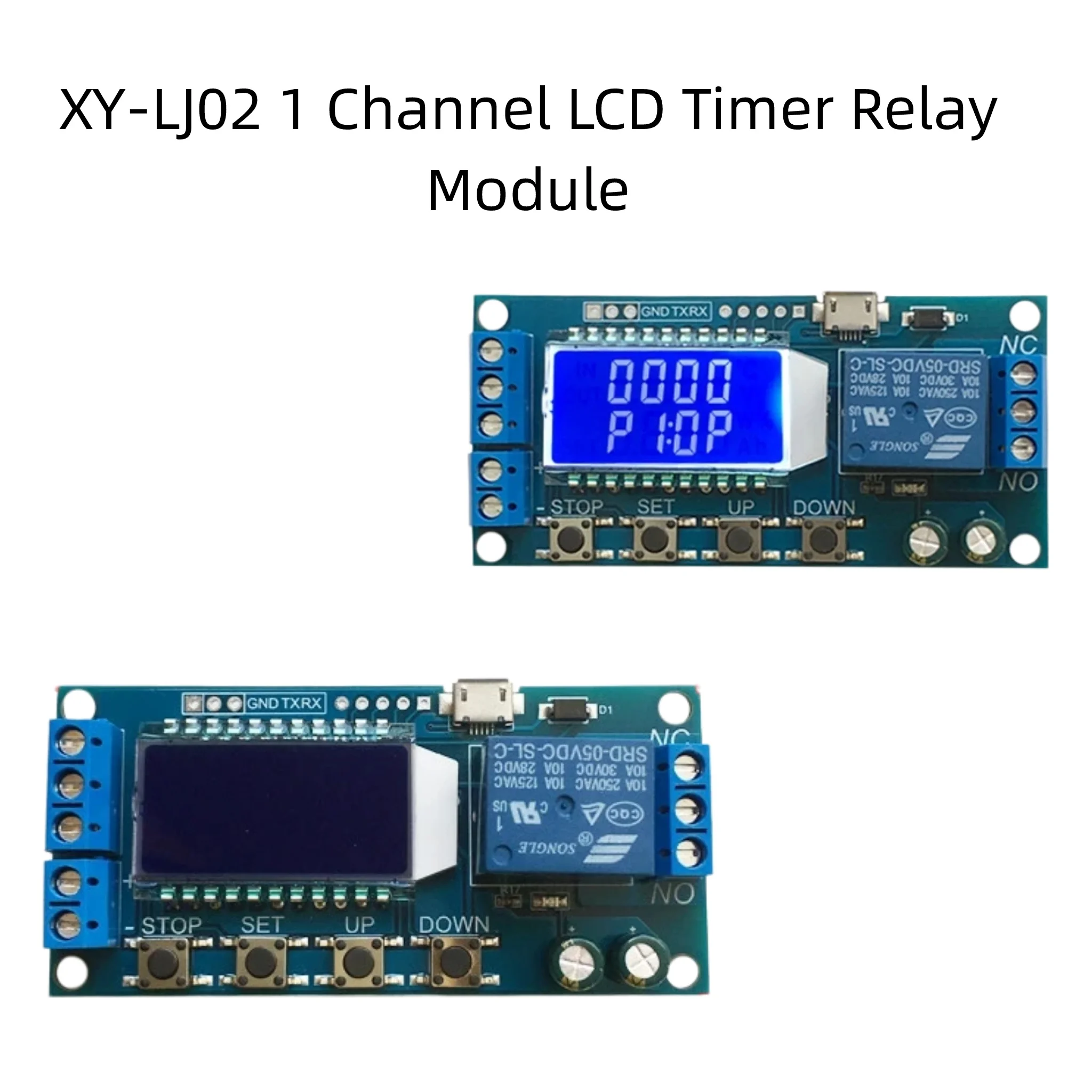 XY-LJ02 1 Channel LCD Timer Relay Module, Trigger Delay Cycle Timing Circuit Switch for Electronic DIY Control Project