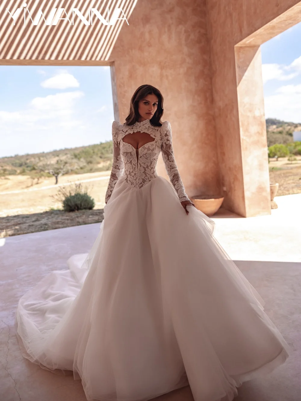 

Detachable Sleeve A-line Lace Wedding Dress Roamntic Sweetheart Neck Bridal Gown Customized Floor-length Dresses For Bride