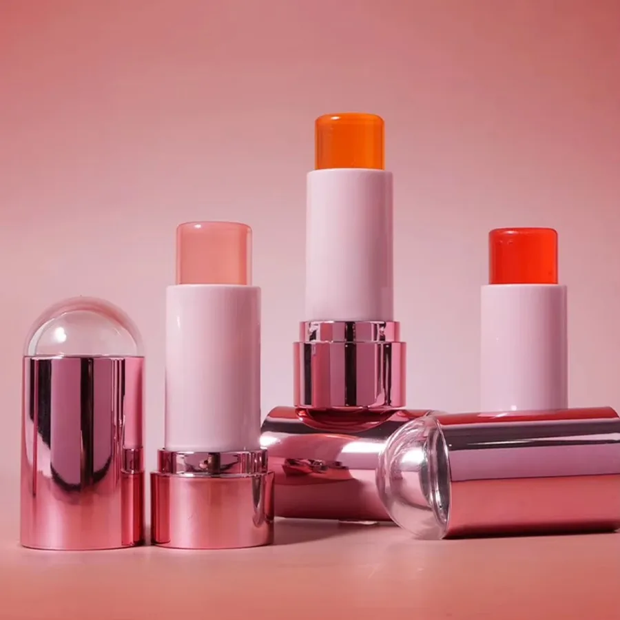 Etichetta privata 6 colori Gelatina che cambia colore Blush Stick Liscio Idratante Cambiamento caldo a lunga durata Labbra Facce Trucco sfuso