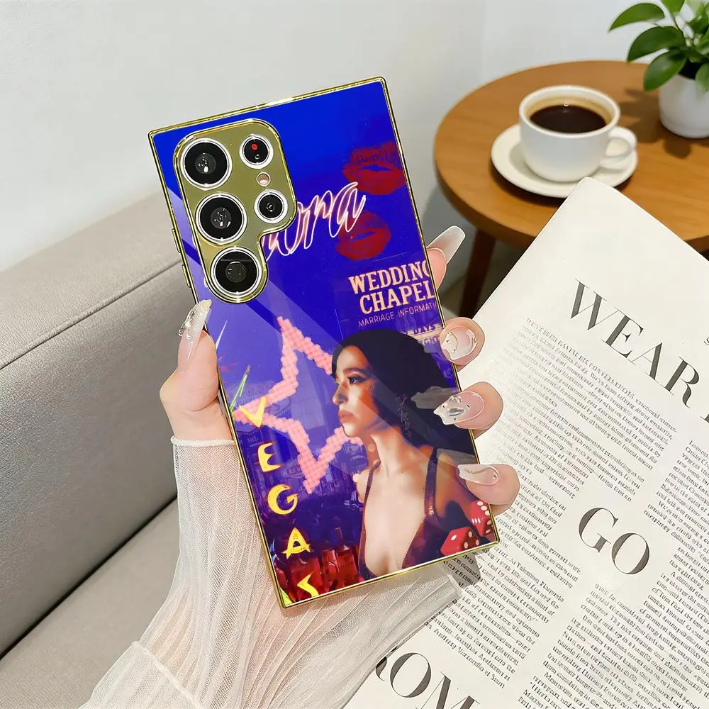 Classic Movie A-Anora Phone Case Luxury Electroplated Metal Frame Case For Samsung Galaxy S25 S24 S23 Ultra