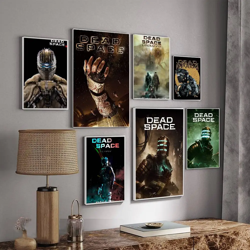D-Dead Space Classic Movie Anime Posters Sticky Decoracion Painting Wall Art White Kraft Paper Wall Decor