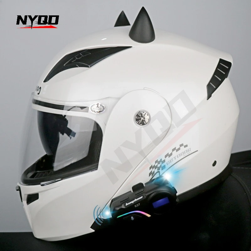 Modular Motorcycle Helmet Bluetooth Horn Decoration Clear Sound Long Battery All Seasons Unisex