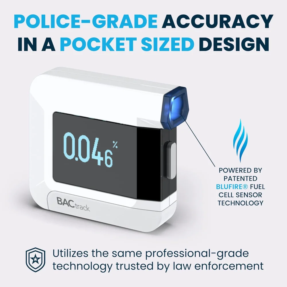 

C8 Breathalyzer | Professional-Grade Accuracy | Optional Wireless Smartphone Connectivity | Compatible w/Apple iPhone