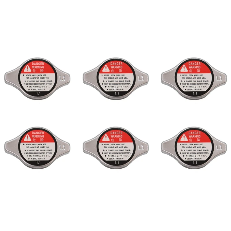 6X Radiator Cap, Replace 19045-RAA-003,For Honda, Acura - Accord, Civic, CRV, Elements, Fit, Odyssey, Pilot, Ridgeline,