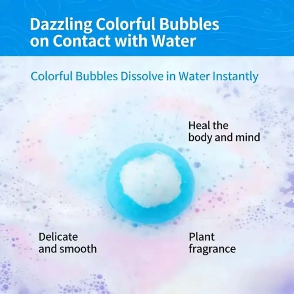 Ocean Theme Bath Bombs with Surprise Color Changing Spa Soothing Bath Kids Bath Bombs with Surprise Toys