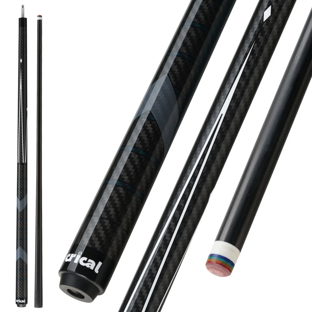 hit productCRICAL Carbon Fiber Billiard Cue CL-01 Black Technology Split 1/2 Rod 12.4mm Black Eight Nine Ball Billiard Cue