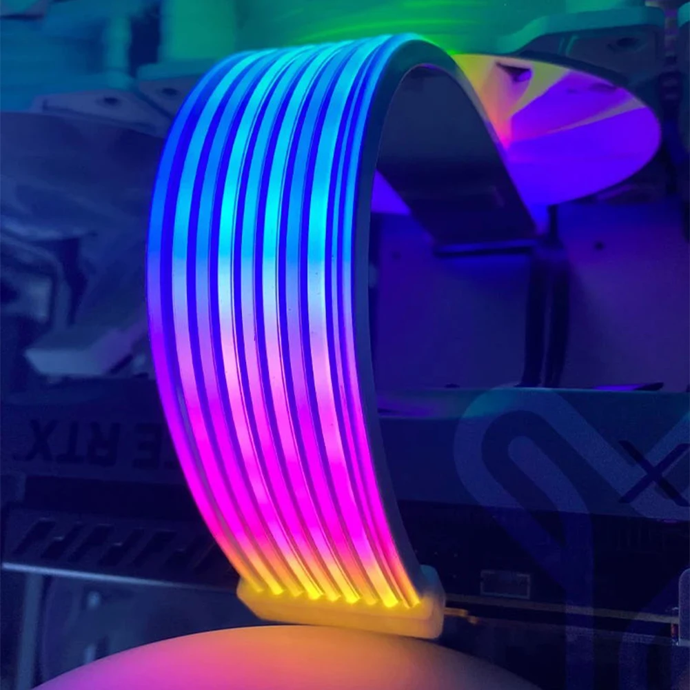 5 فولت 3Pin ARGB مزامنة كابلات الكمبيوتر 8Pin 24Pin PSU RGB ملحقات كابلات مرنة LED قطاع ضوء لتقوم بها بنفسك عدة لإمدادات الطاقة الكمبيوتر