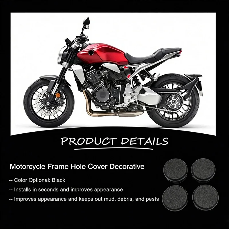 4PCS CB1000R Chassis Plugs For Honda CB 1000R CB1000 R 2018 2019 2020 2021 2022 Motorcycle Frame Hole Cover Caps Plug Frame Cap