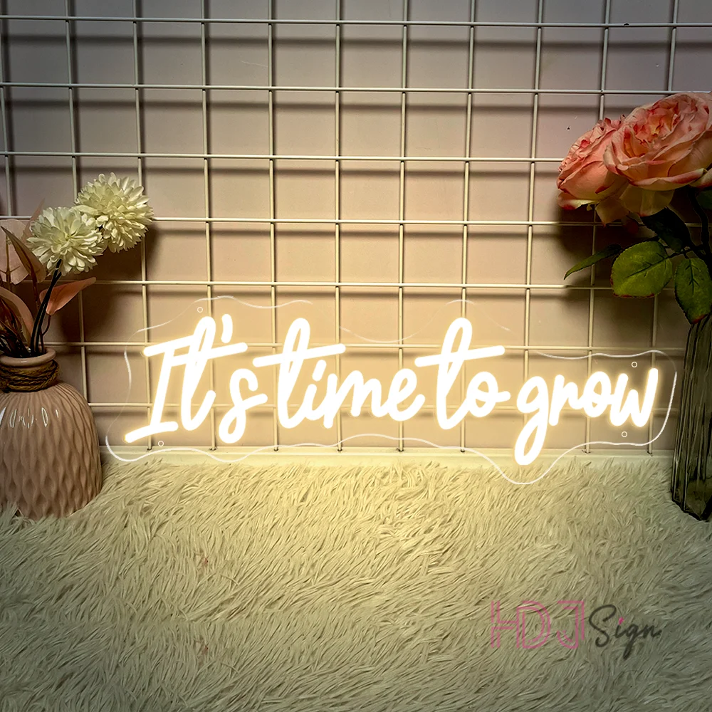 It's time to grow Neon Led Signs Birthday Bedroom Decoration Neon Lights USB Home Art Party Room Wall Decor Neon LED Signs Gifts
