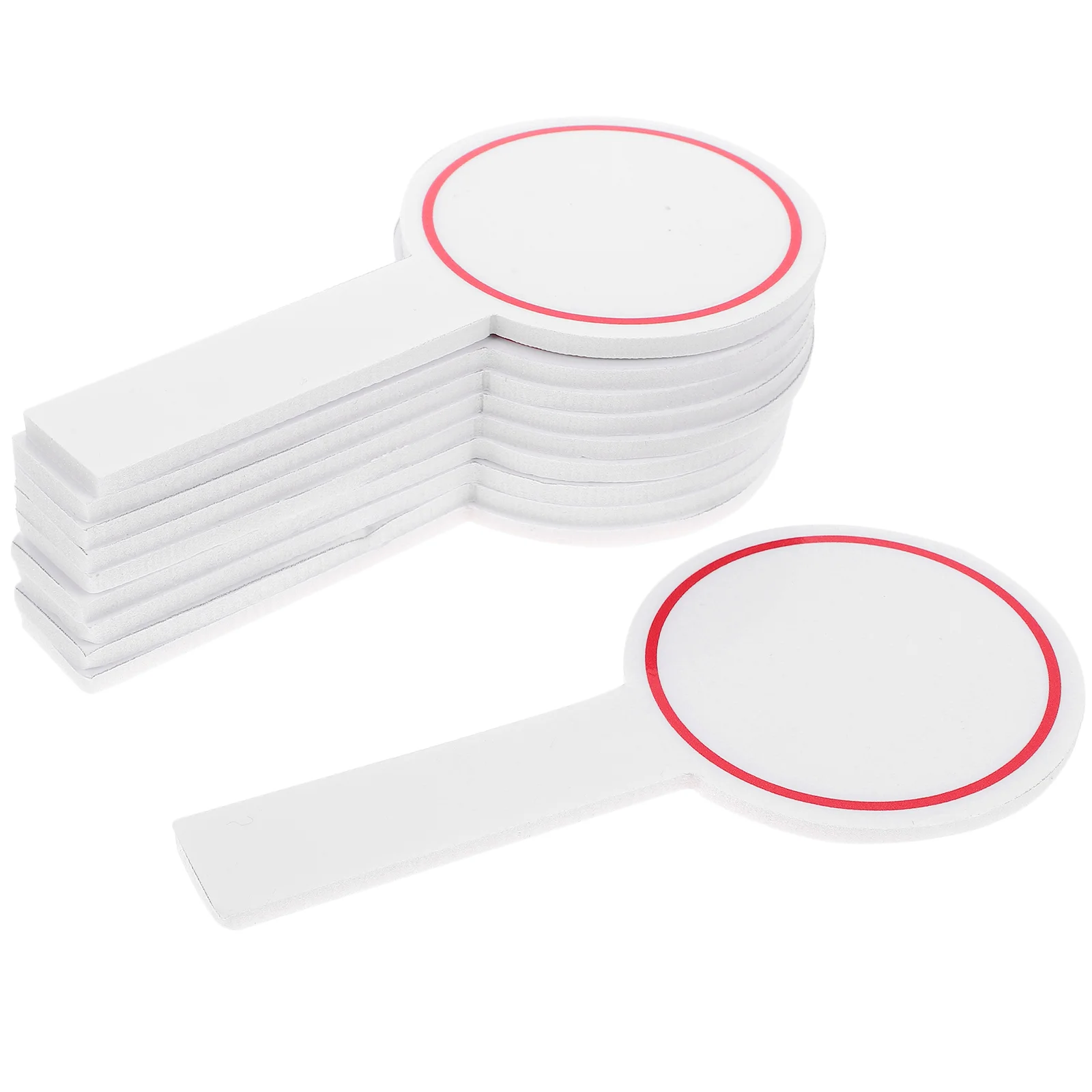 20Pcs Mini Whiteboard Handheld Blank Board Portable Writing Scoreboard Dry Erase Round Shape Classroom Voting Auction