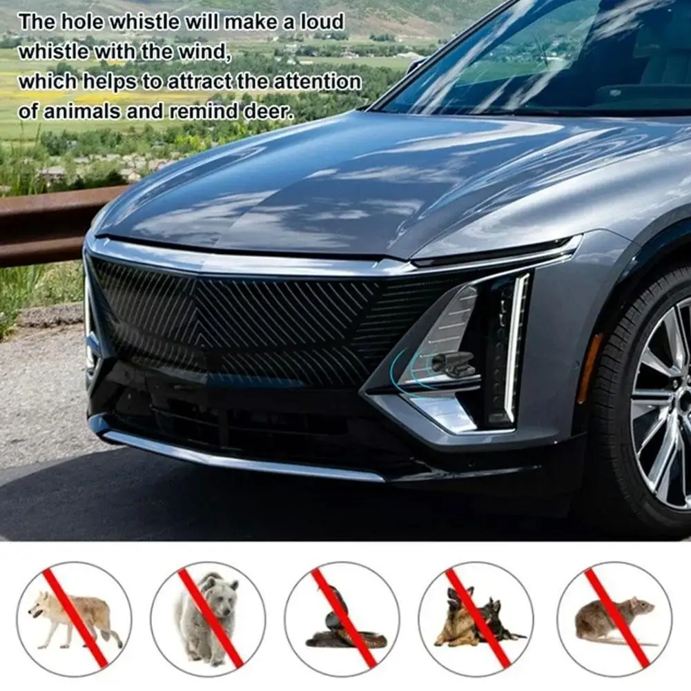 2pcs Deer Warning Whistles Device Car Anti Collision Siren Horn Repellent Animal Weather-proof Vehicle Save Field